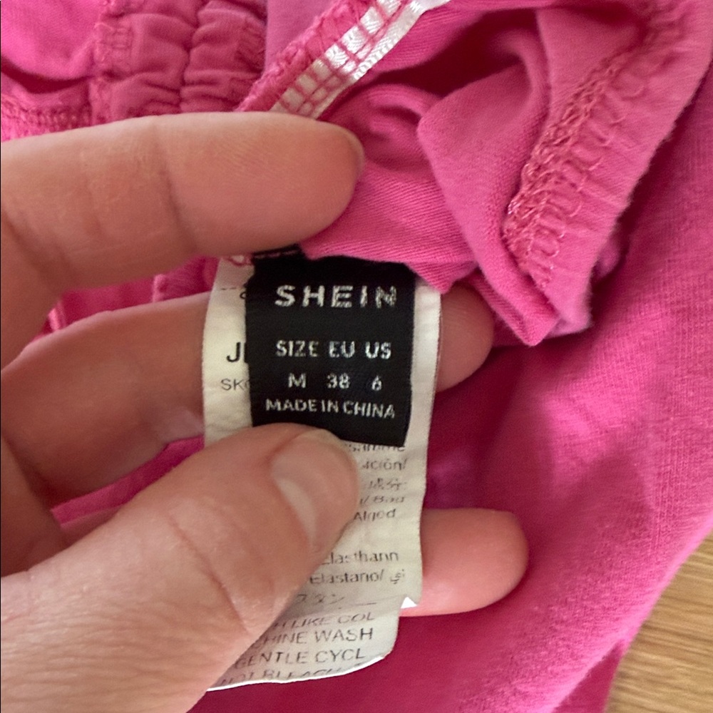 SHEIN Vibrant Pink Casual Top